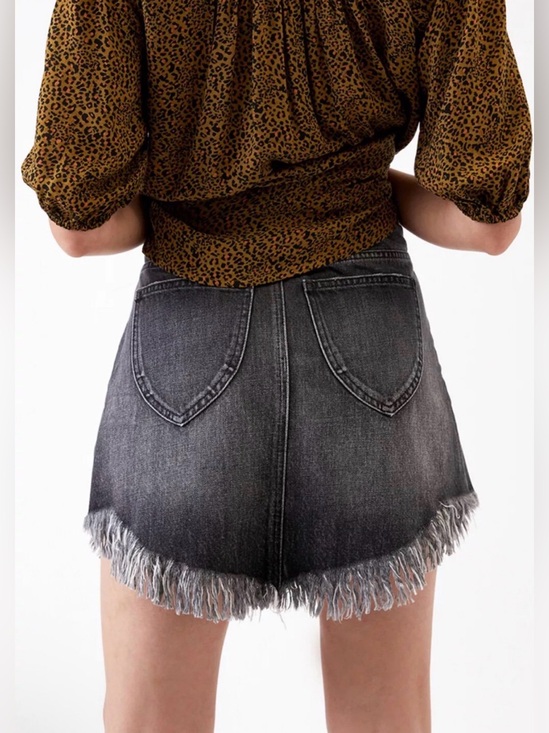 We The Free Dresses & Skirts - We the Free  Bailey Fringe Denim Mini Skirt in Western Washed Black size 27